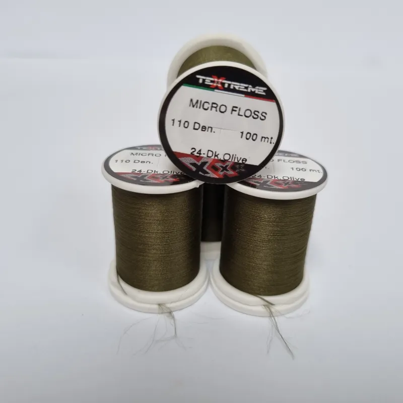 TEXTREME Micro Floss 110 Den in 24-Dark Olive-1
